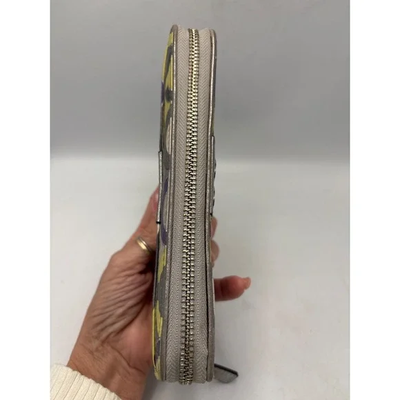 Coach Multicolor Zip-Around Logo Credit Card Women's Wallet - Picture 3 of 7